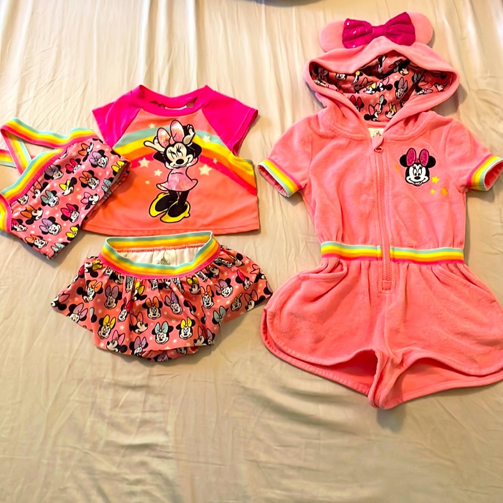 Minnie Mouse three peace bathing suit and cover up